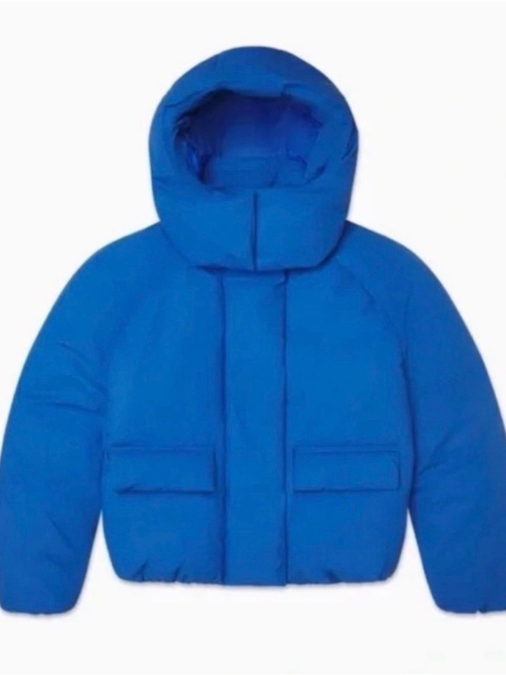 Women's Blue Hooded Puffer Jacket